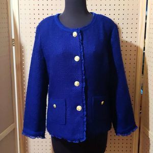 Blue, wool Joan Rivers blazer